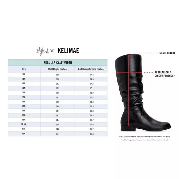 Style & Co Kelimae Black Suede Scrunch Boots Wide Calf - Picture 6 of 8